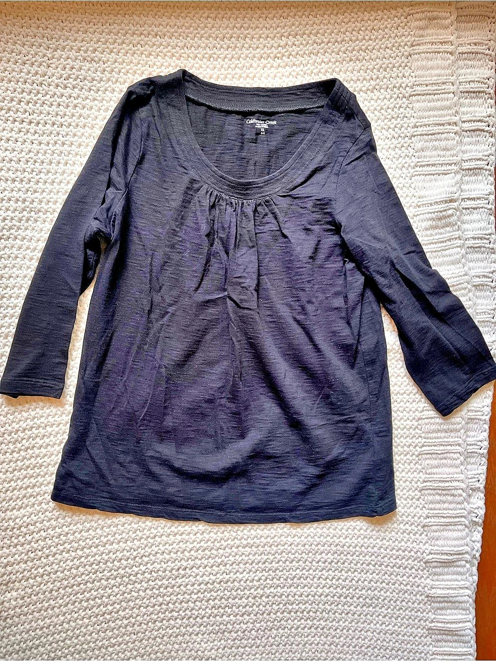 Coldwater Creek Long Sleeve Tunic in Black XS